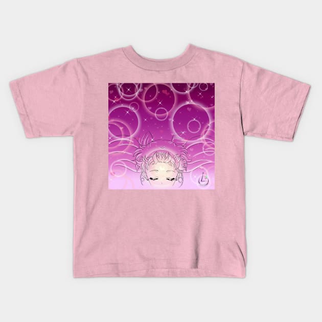 Sailor ChibiMoon Power Portrait Kids T-Shirt by AudreyWagnerArt